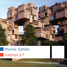 Habitat 67, Moshe Safdie with David, Barott, Boulva, Jacques David, Peter Barott, Pierre Boulva, Montreal