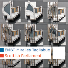 Scottish Parliament Building, EMBT, Enric Miralles, Benedetta Tagliabue, RMJM, M.A.H Duncan, Edinburgh